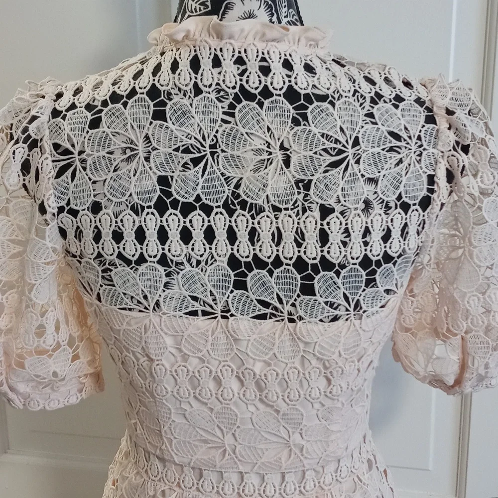 🆕️ 🍑Antonio Melani🍑 - Bruna Peachy Blossom Lace Button-Front Dress - Picture 8 of 13